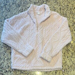 Gilly Hicks Pink Textured Quarter Zip
